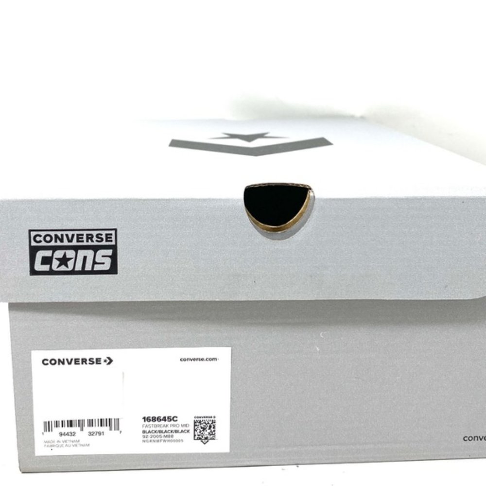 Converse CONS Fastbreak Pro Suede Shoes Sneakers Black Mid Casual Men's 168645C - Picture 7 of 8